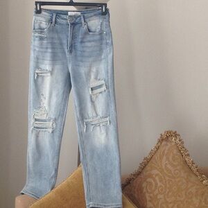 🐾💎🐾 Risen - High Rise Distressed Relaxed Jeans